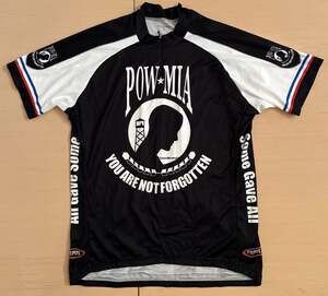 Primal POW MIA Men's Size XL Short Sleeve 1/2 Zip Tribute Cycling Jersey Shirt